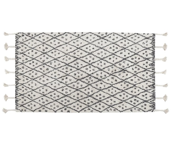 Beliani Pelos curtos AGADIR 80x150 Branco/ Bege