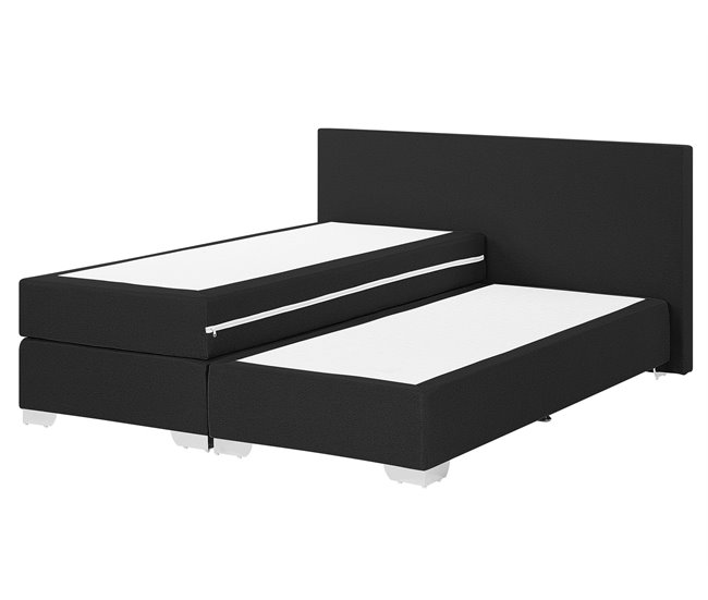 Beliani Cama continental Poliéster PRESIDENT 170x210 Preto