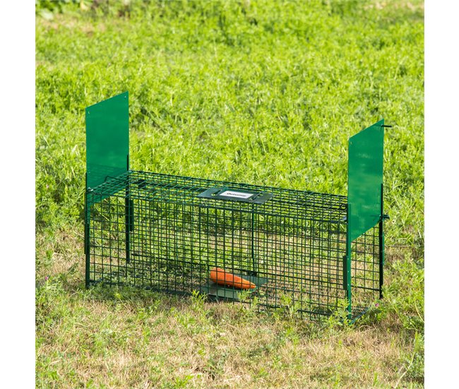 Armadilha para Animais Vivos Aço Outsunny Verde