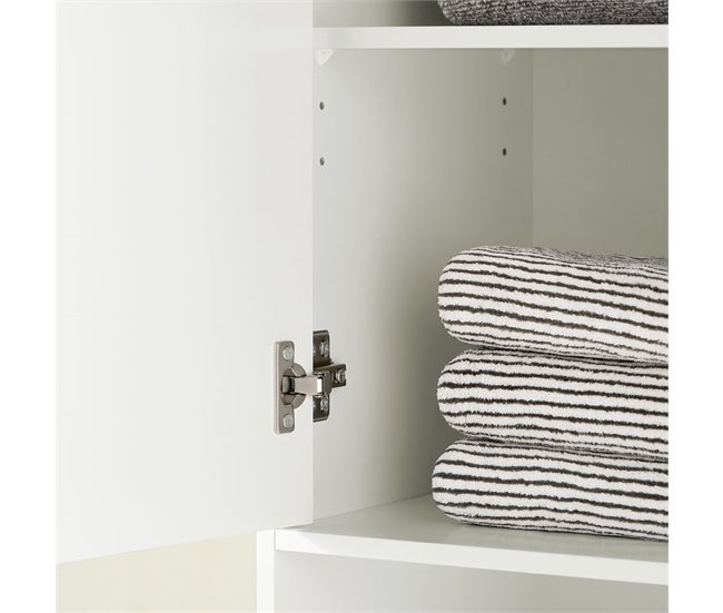Armário alto de casa de banho com 1 gaveta BZR80-W SoBuy Branco