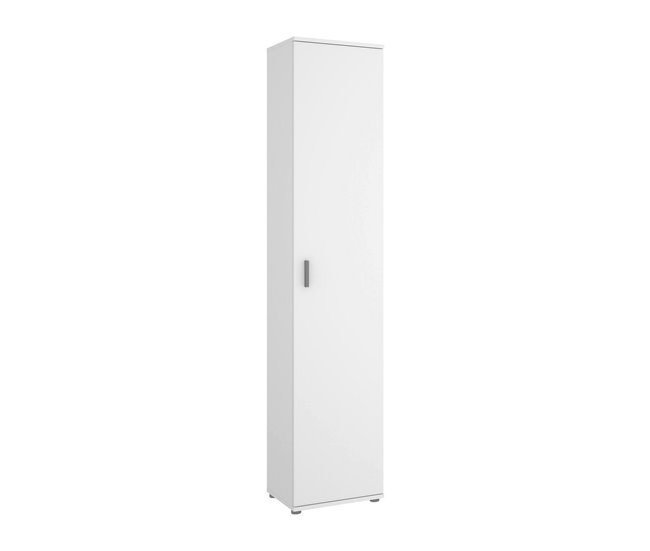 Armário multiuso com 1 porta efeito madeira 39 Branco