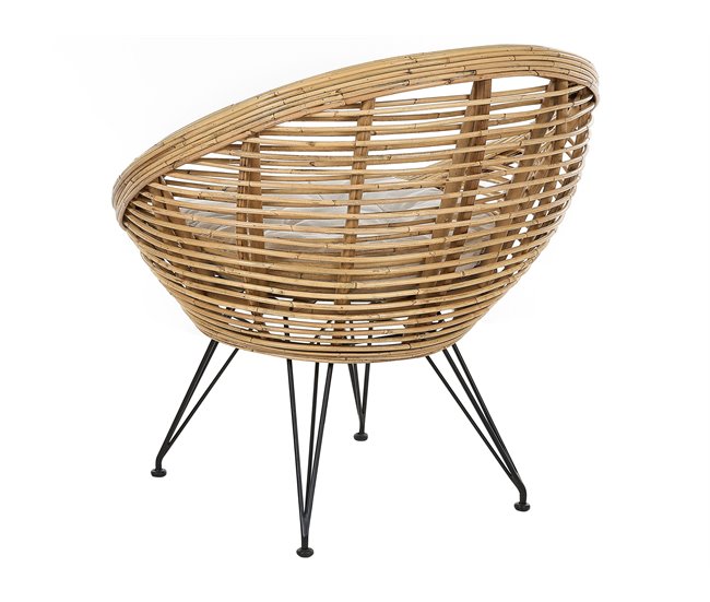 Beliani Conjunto lounge Rattan/vime MARATEA/CESENATICO Natural