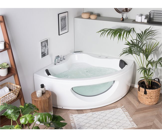 Banheira de interior Beliani TOCOA 138x190 Branco