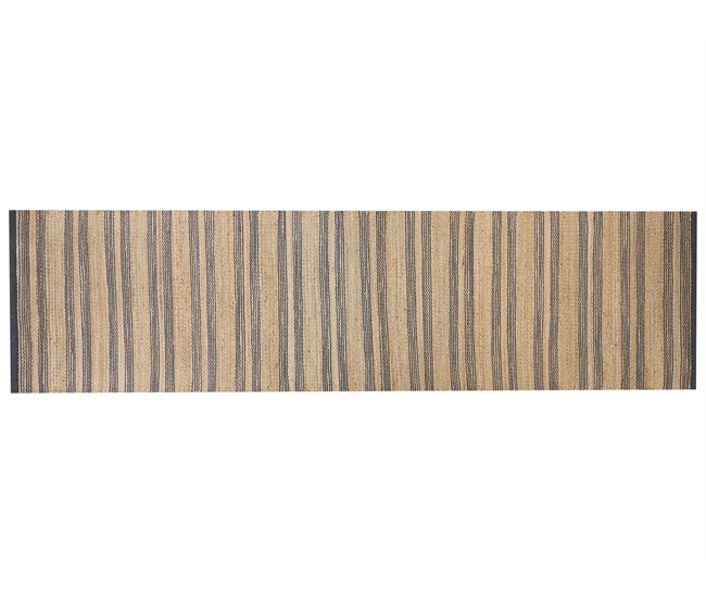 Beliani De tejido plano BUDHO 80x300 Cinza Escuro