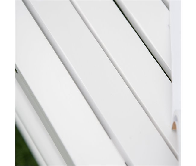 Banco Baloiço Jardim madeira de Álamo Outsunny 125x68 Branco
