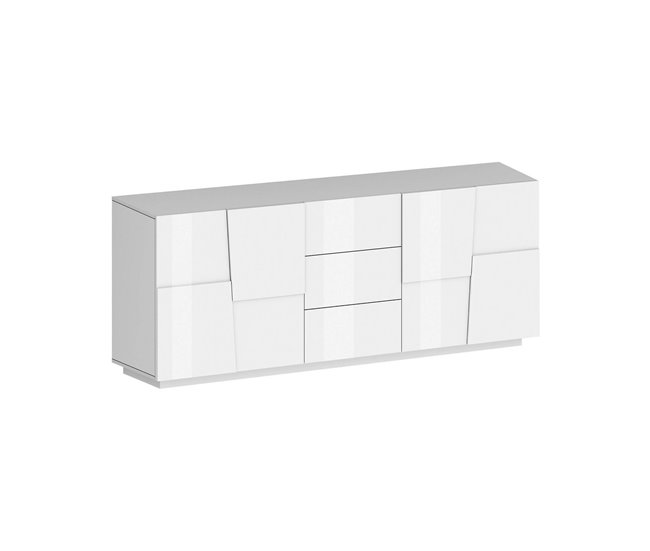 Aparador com efeito madeira 220 Branco