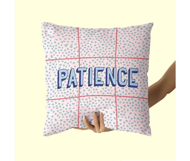 Capa de travesseiro Aware Patience Multicor