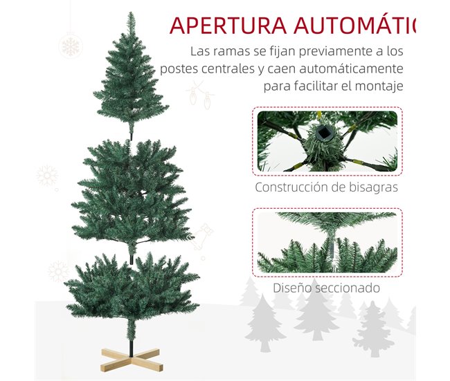 Árvore de Natal HOMCOM 830-747V01GN Verde Escuro