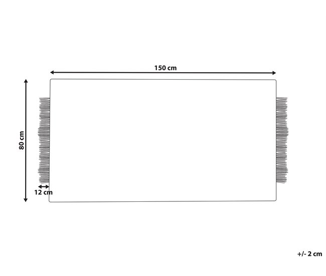 Beliani Entrelaçado DIVARLI 80x150 Bege