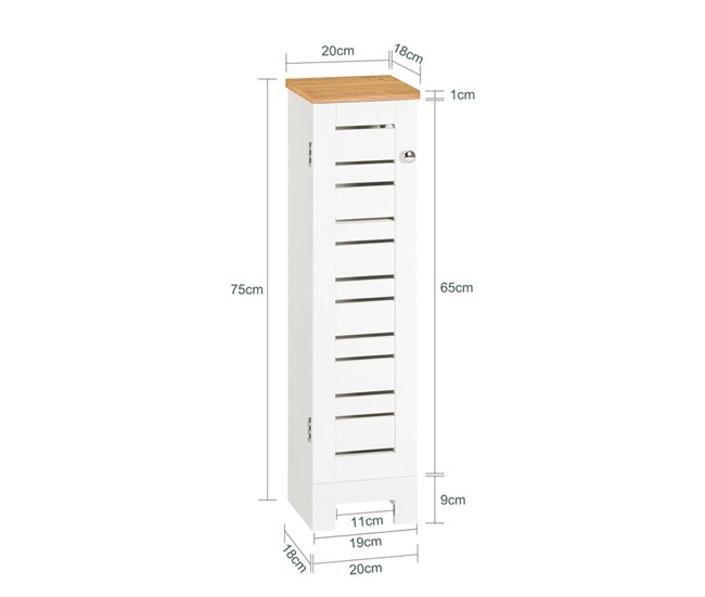 Armário para rolos de papel higiénico SoBuy BZR85-W SoBuy BZR85-W Branco