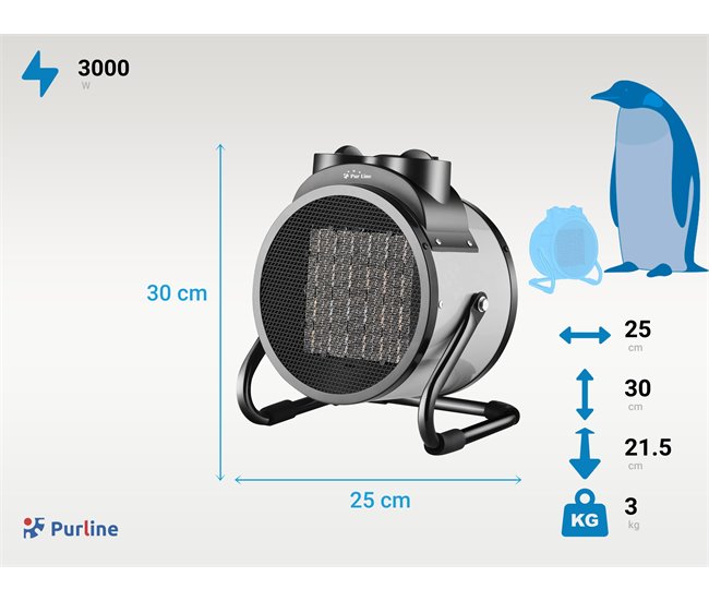 Aquecedor industrial Preto / Cinza