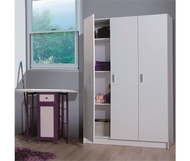 Armário multiusos com 3 portas Branco