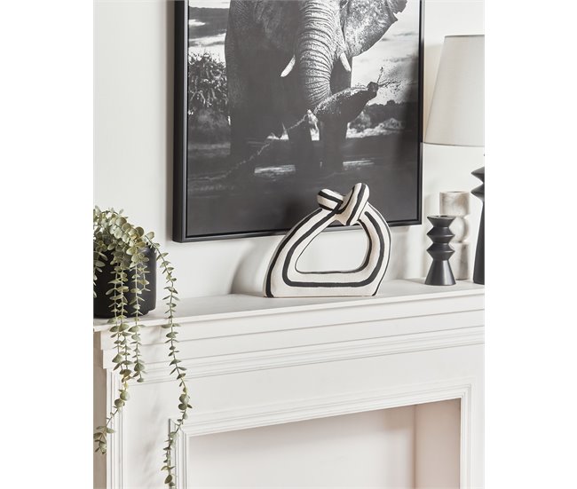 Beliani Acessório decorativo ZANDER Branco/ Preto
