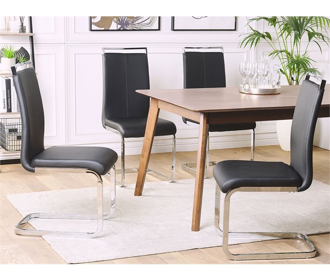 Beliani Cadeira ʺcantileverʺ GREEDIN Preto