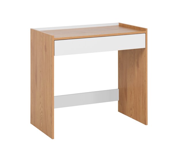 Secretária KERO em carvalho e branco Madeira