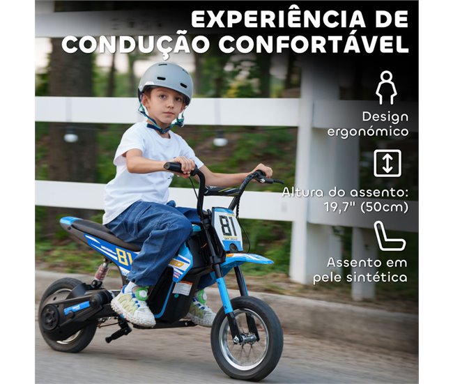 Moto Elétrica para Crianças PP, Metal AIYAPLAY Azul