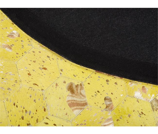 Beliani Pelos curtos ZEYTIN 140x140 Amarelo