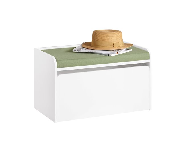 Banco organizador de brinquedos para crianças SoBuy KMB80-W Branco