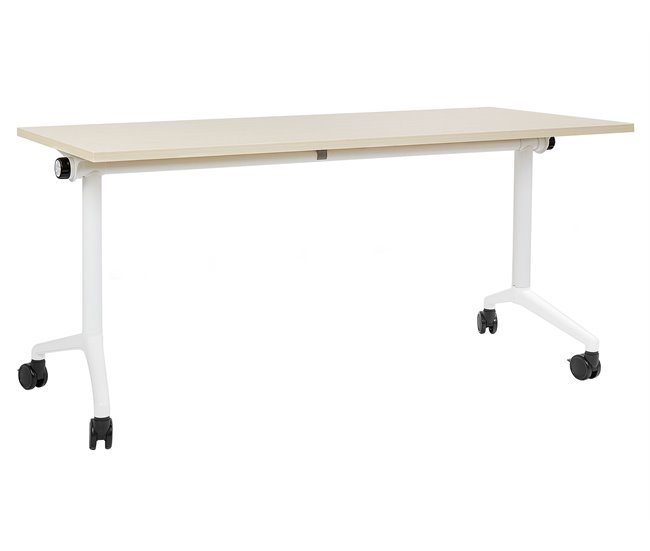 Beliani Secretária dobrável CAVI 160x60 Madeira Clara