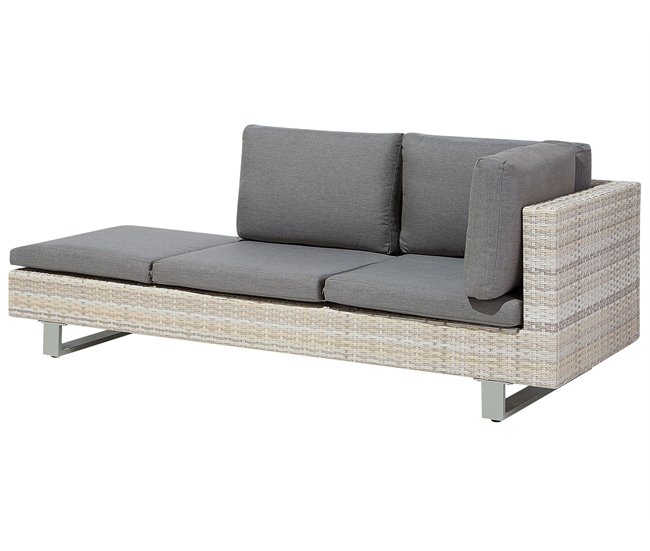 Beliani Conjunto lounge LANCIANO Cinza