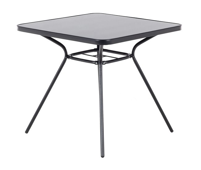 Beliani Mesa de jardim LIVO 80x80 Preto