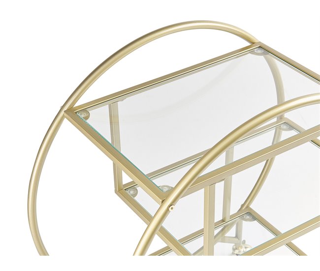 Beliani Carrito de cocina COLTON Dourado