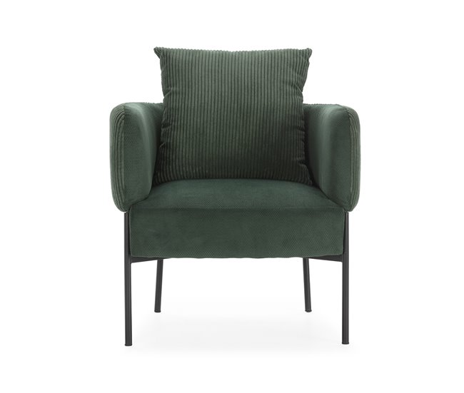 Cadeirão ARUNI revestido por tecido Verde