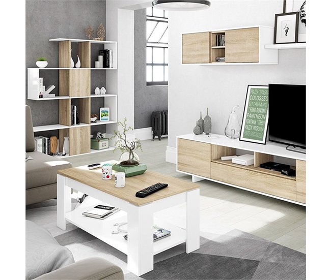 Mesa de centro elevatória Ambit 100x60 Carvalho