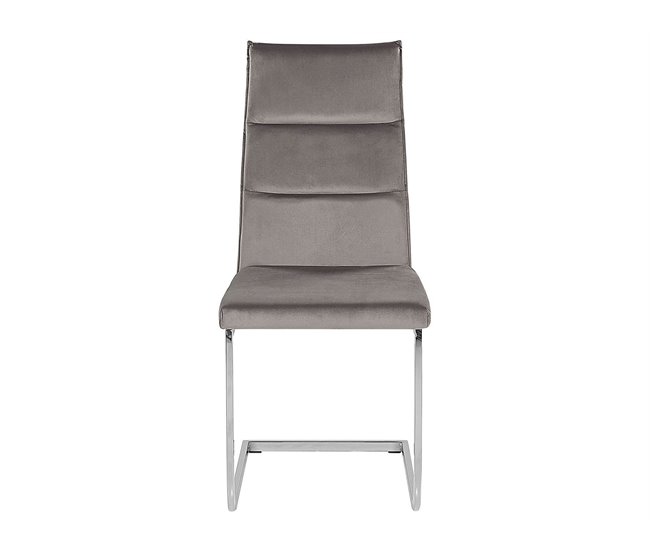 Beliani Silla de comedor ROCKFORD Cinza