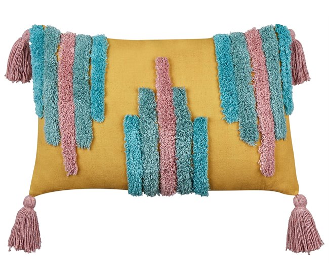 Beliani Almofada decorativa DIJKOT Multicor
