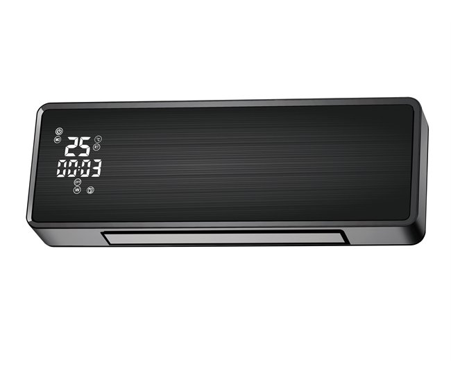 Aquecedor de parede split 2000 W com Wi-Fi e temporizador Preto