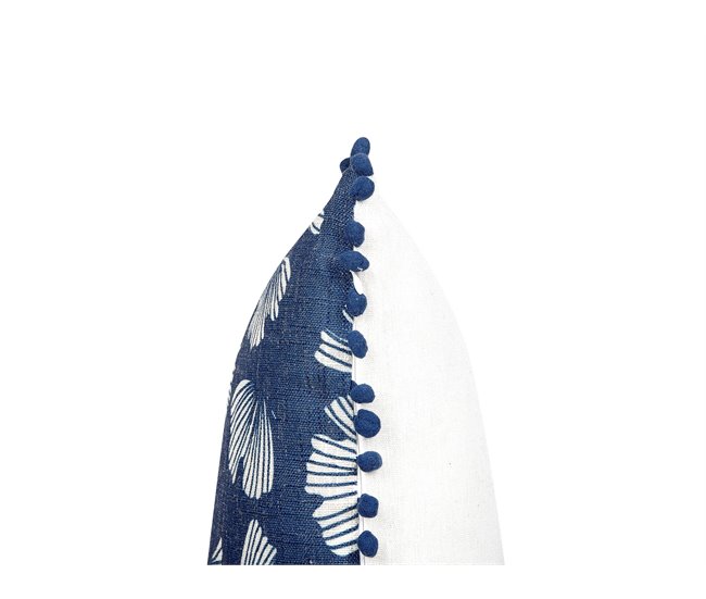 Beliani Almofada decorativa DANDELION Azul