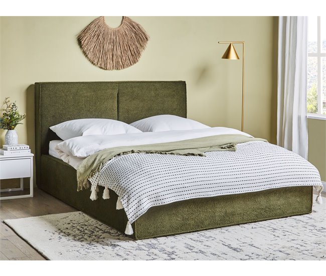 Beliani Cama baú Bouclé MOISSAC 177x224 Bege