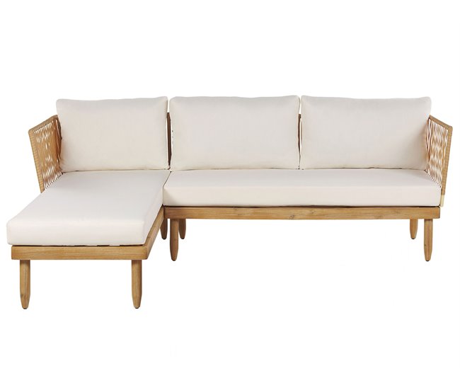 Beliani Conjunto de jardín CREMONA Branco/ Bege