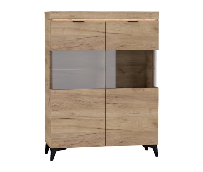 Armário de porcelana LED Ruben 105 Madeira