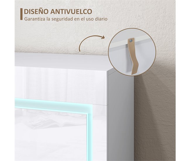 Aparador MDF e Melamina de Madeira HOMCOM Branco