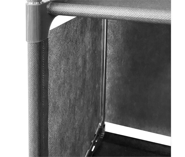 Prateleira de Organização 5 Pisos PVC e Tecido Nyana Home 125x41x29 cm 41 Preto