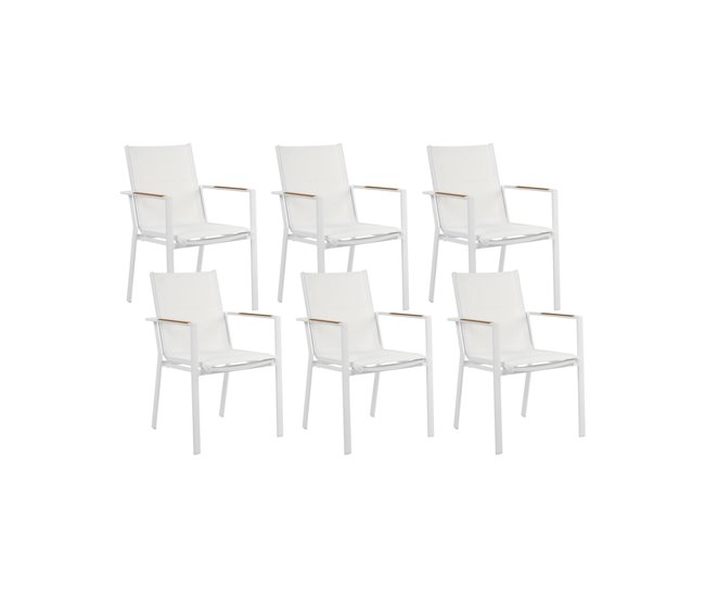Beliani Cadeira de jardim BUSSETO Branco