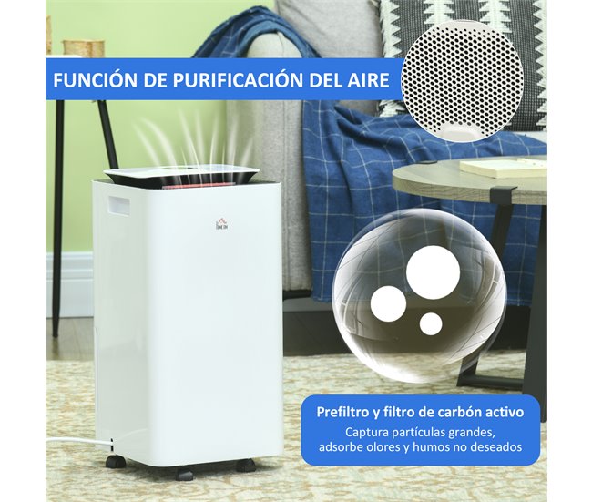 Desumidificador de Ar HOMCOM 821-029V91WT Branco