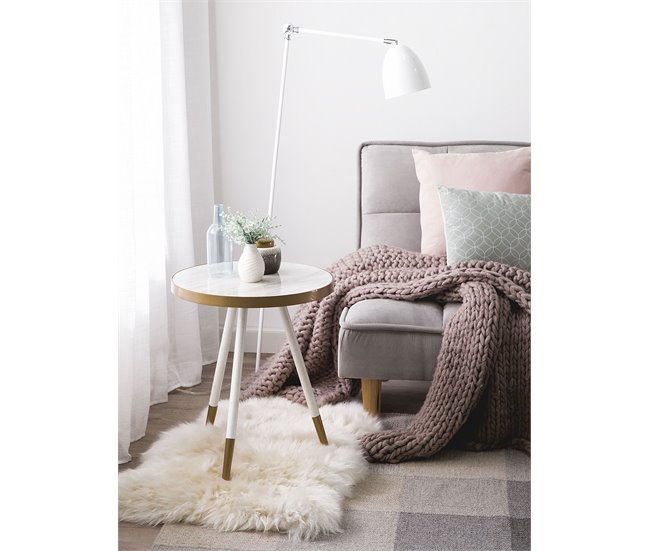 Beliani Mesa de apoio RAMONA 44x44 Dourado