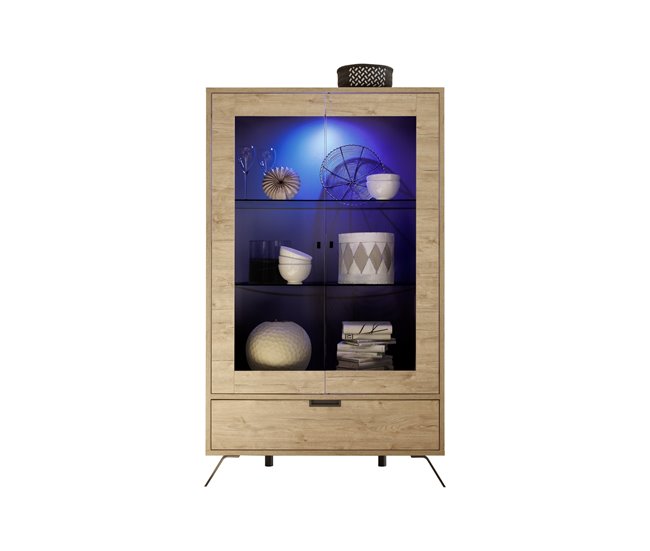 Armário expositor 2 portas e 1 gaveta PALMA Carvalho