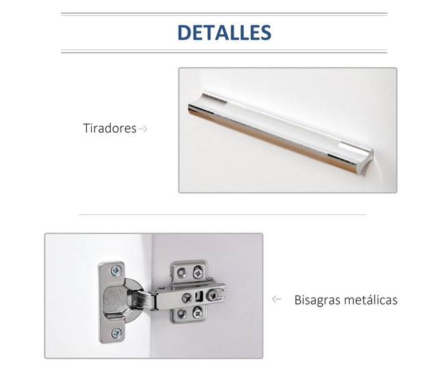 Armário de Armazenamento Melamina de Madeira HOMCOM Branco