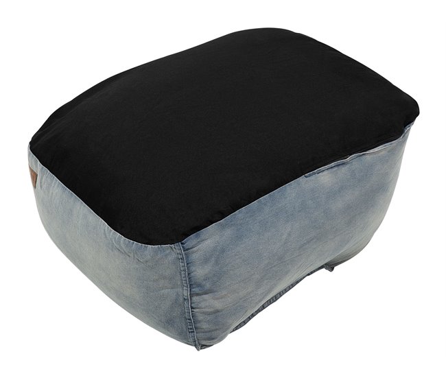 Beliani Pufe DROP LINEN Azul Claro