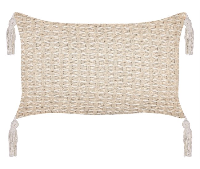 Beliani Almofada decorativa HAKONE 45x25 Bege