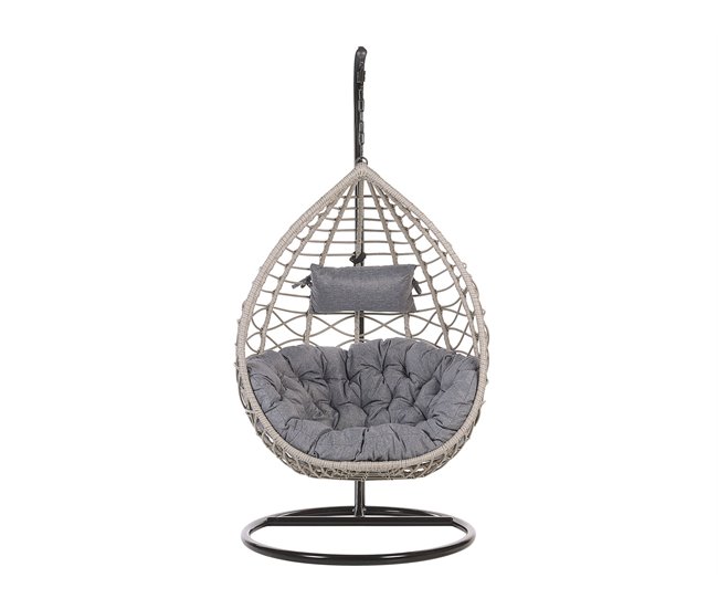 Beliani Sillón colgante ARSITA Cinza