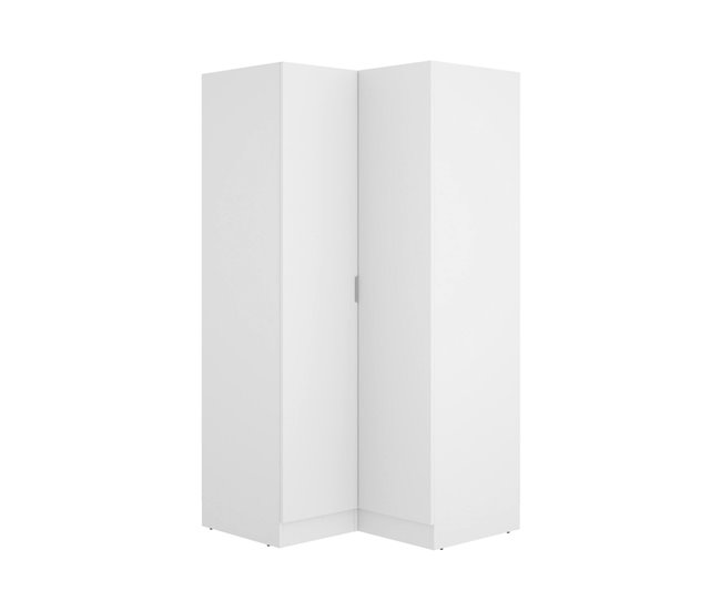 Armário 2 portas com efeito madeira 91 Branco
