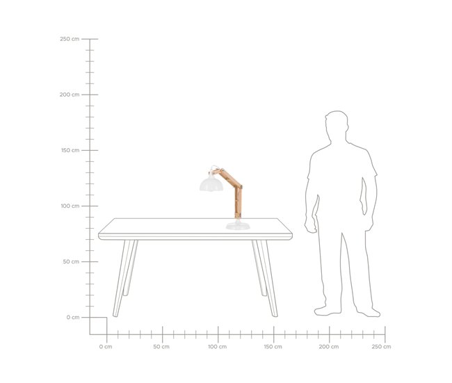 Beliani Candeeiro de mesa SALADO Branco
