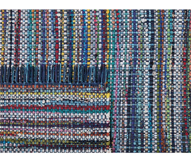 Beliani Entrelaçado BESNI 160x230 Azul Marino