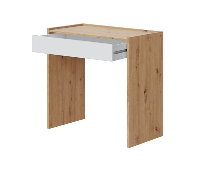 Mesa escrivaninha com gaveta Bege