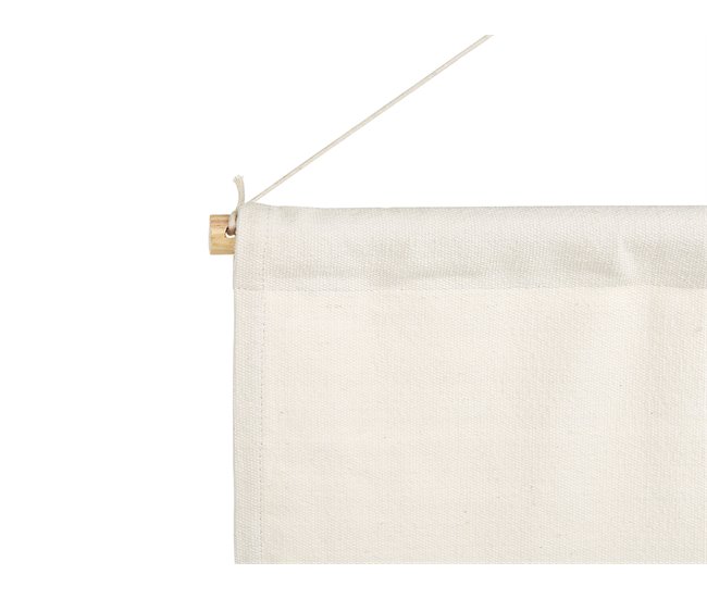 Beliani Decoração de parede em tecido THUL Branco/ Bege